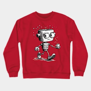 Vintage Robot Coffee Maker Crewneck Sweatshirt